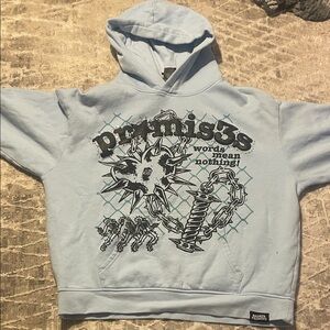 Zumiez Broken Promises Blue Graphic Unisex Hoodie